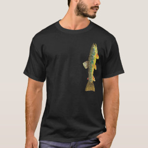 Fisherman's bruine forel t-shirt