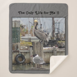 "Fisherman's Dream" Middelgrote Sherpa Blanket Sherpa Deken