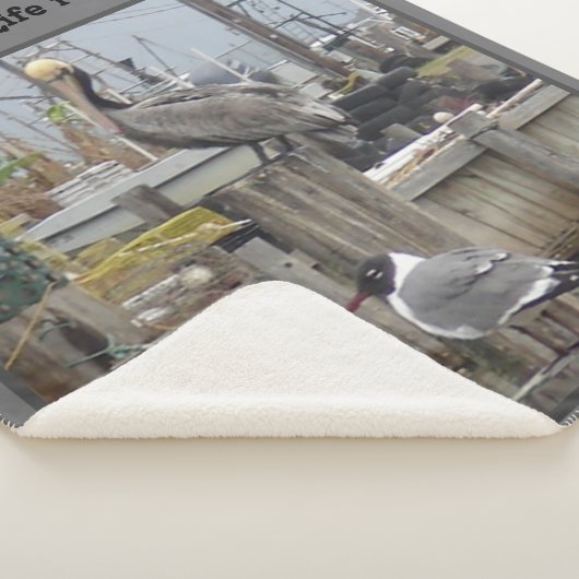 "Fisherman's Dream" Middelgrote Sherpa Blanket Sherpa Deken (3/4)