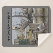 "Fisherman's Dream" Middelgrote Sherpa Blanket Sherpa Deken (Voorkant (horizontaal))