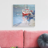 Fisherman's Quay Salcombe Canvas Afdruk (Insitu (Woonkamer))
