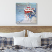 Fisherman's Quay Salcombe Canvas Afdruk (Insitu (Slaapkamer))