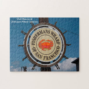 Fisherman's Wharf Californië. Kerstgroeten Legpuzzel