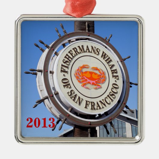 Fishermans Wharf San Francisco Metalen Ornament (Voorkant)