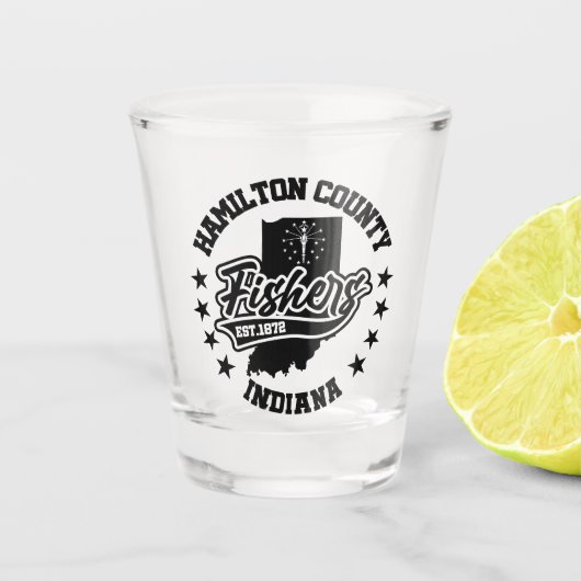Fishers, Indiana Shot Glas (Voorkant)