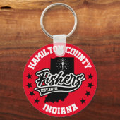 Fishers, Indiana Sleutelhanger (Achterkant)