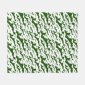 Fishers Island Fleece Blanket – Green/White (Voorkant (Horizontaal))