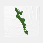 Fishers Island Fleece Blanket – Green/White – Solo (Voorkant (Horizontaal))