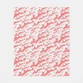 Fishers Island Fleece Blanket – Pink/White (Voorkant)
