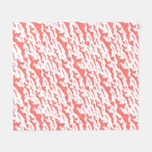 Fishers Island Fleece Blanket – Pink/White (Voorkant (Horizontaal))