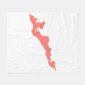 Fishers Island Fleece Blanket – Pink/White – Solo (Voorkant (Horizontaal))