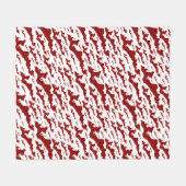 Fishers Island Fleece Deken – Rood/Wit (Voorkant (Horizontaal))
