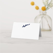 Fishers Island Logo Place Cards - Blauw
