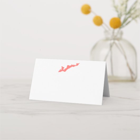 Fishers Island Logo Place Cards - Roze (Voorkant)