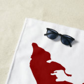 Fishers Island Strandlaken – Rood/Wit (In situ)