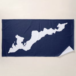 Fishers Island Strandlaken – Wit/Blauw