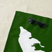 Fishers Island Strandlaken – Wit/Groen (In situ)