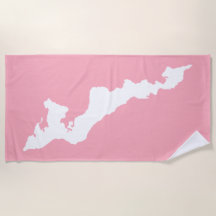 Fishers Island Strandlaken – Wit/Roze