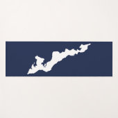 Fishers Island Yoga Mat – Wit/Blauw (Voorkant (horizontaal))