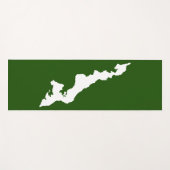Fishers Island Yoga Mat – Wit/Groen (Voorkant (horizontaal))
