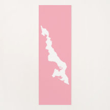 Fishers Island Yoga Mat – Wit/Roze