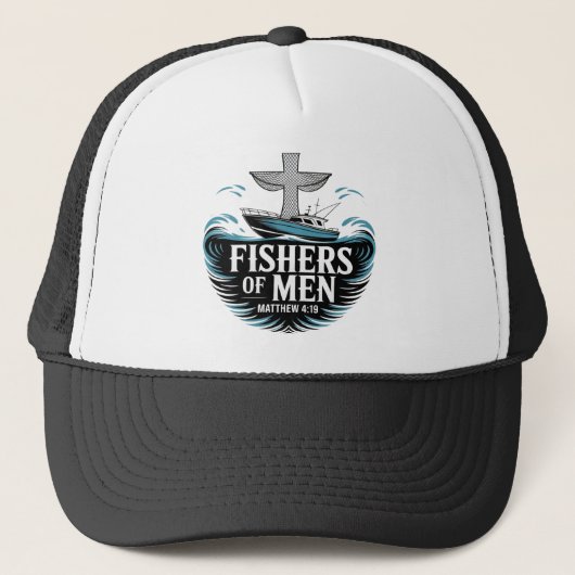 Fishers Of Men Christian Boating  Trucker Pet (Voorkant)