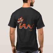 Fishfry conçoit le T-shirt foncé de serpent (Dos)