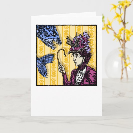 Fishhook - Blank Inside Pop Goth Nightmare  Kaart (Gele Bloem)