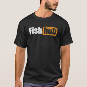 Fishhub Fisher Trout aquatisch Aasvijver zoutwater T-shirt