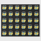 Fishin chips Grappig eten Pun Dark BG Cadeaupapier (Vlak)