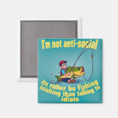 Fishin' Over Chit-Chat Magneet (Voorkant / Achterkant)