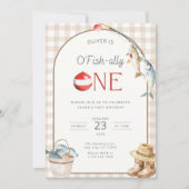 Fishing 1st Birthday Invitation O Fishally One  (Devant)