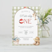 Fishing 1st Birthday Invitation O Fishally One Inv (Debout devant)
