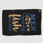 Fishing Art Men And Fish Are A Like Golfhanddoek (Horizontaal)