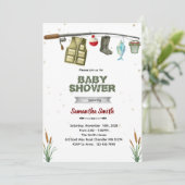 Fishing Baby Shower Invitation (Debout devant)