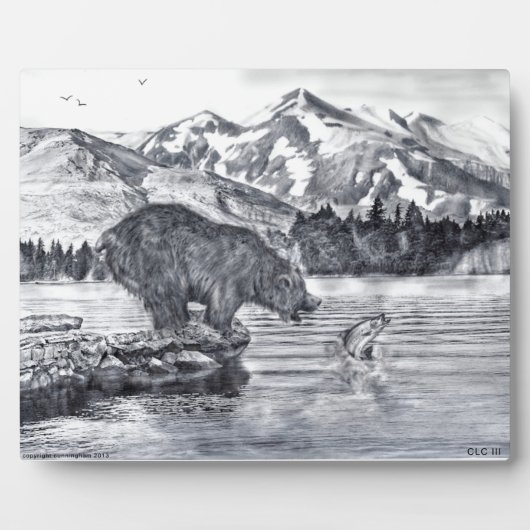 Fishing Bear Fotoplaat (Voorkant)