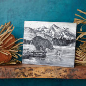 Fishing Bear Fotoplaat (Zijkant)
