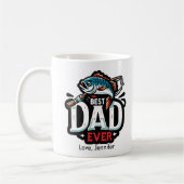Fishing Best Dad Father's Day Personalized Koffiemok (Links)