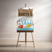 Fishing Birthday Welcome Sign Poster