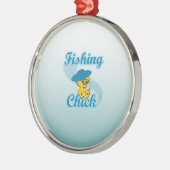 Fishing Chick #3 Metalen Ornament (Links)