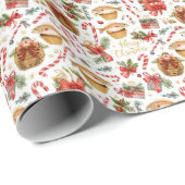 Fishing Christmas Bakery themed  Cadeaupapier (Rol Hoek)