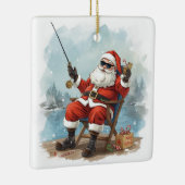 Fishing Christmas Themed Keramisch Ornament (Rechts)