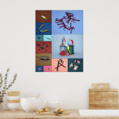 Fishing Collage Poster (Cuisine)