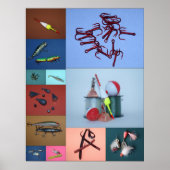 Fishing Collage Poster (Devant)