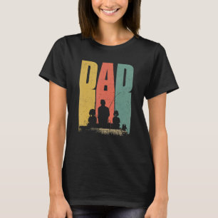 Fishing Dad Reel Cool Fisherman Vintgae Father's D T-shirt