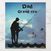 Fishing Dad Wijn Etiket (Enkel label)