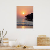 Fishing Daytona Beach Sunglow Pier Poster du lever (Cuisine)