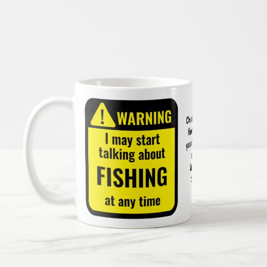 Fishing Funny Personalized Koffiemok (Links)