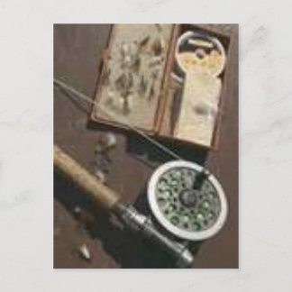 FISHING gear POSTCARD Briefkaart