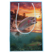 Fishing Gift Back, Rainbow Trout / Fish Medium Cadeauzakje (Voorkant)